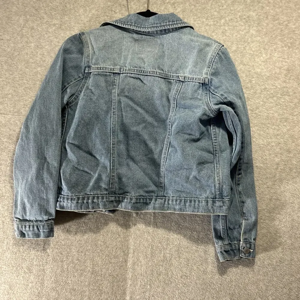 Levis Kids‎ Blue Denim Trucker Jacket Size L 12-13 Years Medium Wash Cotton